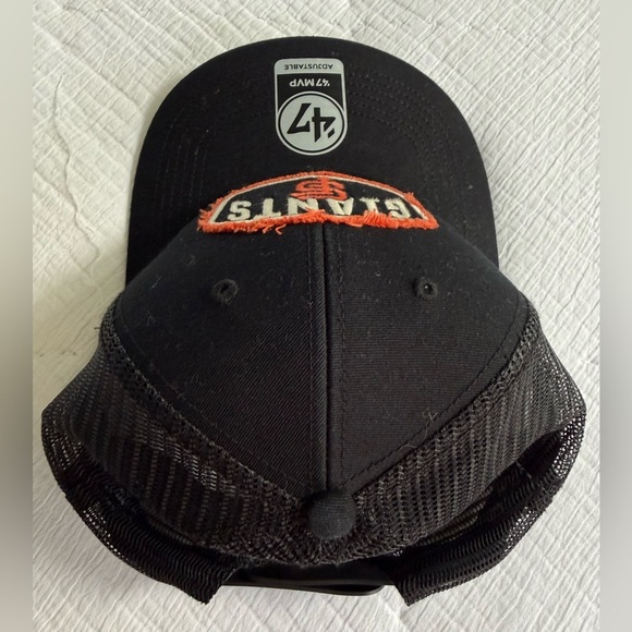 ’47 Brand MVP Adjustable Trucker Hat San Francisco Giants Black Mesh Cap (74) - Picture 5 of 10